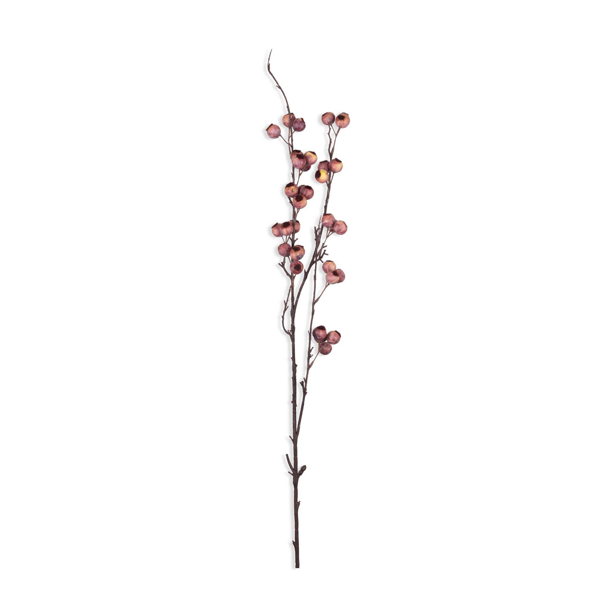Artificial Berry Hawthorn Stem, Pink